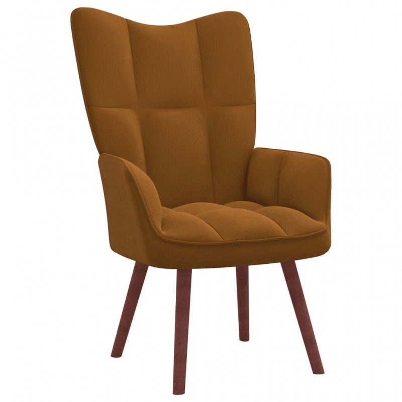Acquista Sedia Relax Marrone in Velluto con riferimento GHV-328059 della ditta GARDENHOME