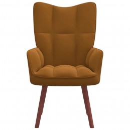 Acquista Sedia Relax Marrone in Velluto con riferimento GHV-328059 della ditta GARDENHOME