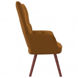 Acquista Sedia Relax Marrone in Velluto con riferimento GHV-328059 della ditta GARDENHOME