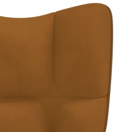 Acquista Sedia Relax Marrone in Velluto con riferimento GHV-328059 della ditta GARDENHOME