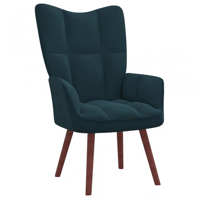 Acquista Sedia Relax Blu in Velluto con riferimento GHV-328061 della ditta GARDENHOME