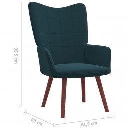 Acquista Sedia Relax Blu in Velluto con riferimento GHV-328061 della ditta GARDENHOME