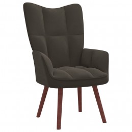 Acquista Poltrona Relax con Poggiapiedi Grigio Scuro in Velluto con riferimento GHV-328063 della ditta GARDENHOME