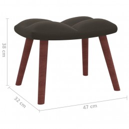 Acquista Poltrona Relax con Poggiapiedi Grigio Scuro in Velluto con riferimento GHV-328063 della ditta GARDENHOME