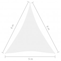 Acquista Parasole a Vela Oxford Triangolare 5x6x6 m Bianco con riferimento GHV-135291 della ditta GARDENHOME