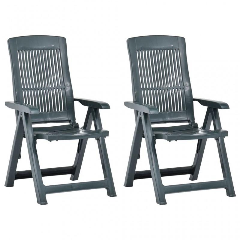 Acquista Sedie Reclinabili da Giardino 2 pz in Plastica Verde con riferimento GHV-48767 della ditta GARDENHOME