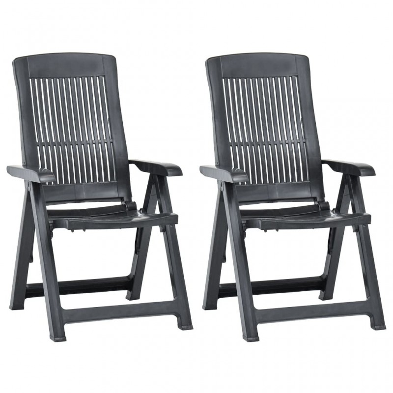 Acquista Sedie da Giardino Reclinabili 2 pz in Plastica Antracite con riferimento GHV-48768 della ditta GARDENHOME