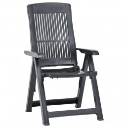 Acquista Sedie da Giardino Reclinabili 2 pz in Plastica Antracite con riferimento GHV-48768 della ditta GARDENHOME