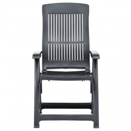 Acquista Sedie da Giardino Reclinabili 2 pz in Plastica Antracite con riferimento GHV-48768 della ditta GARDENHOME