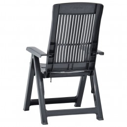Acquista Sedie da Giardino Reclinabili 2 pz in Plastica Antracite con riferimento GHV-48768 della ditta GARDENHOME