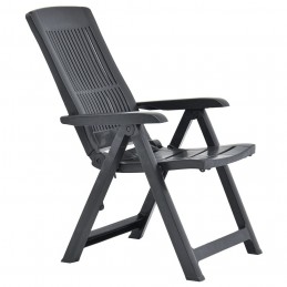 Acquista Sedie da Giardino Reclinabili 2 pz in Plastica Antracite con riferimento GHV-48768 della ditta GARDENHOME