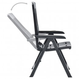 Acquista Sedie da Giardino Reclinabili 2 pz in Plastica Antracite con riferimento GHV-48768 della ditta GARDENHOME