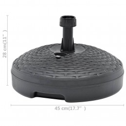 Acquista Base Ombrellone Sabbia/Acqua 20L Antracite Rattan in Plastica con riferimento GHV-48771 della ditta GARDENHOME