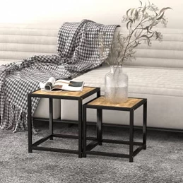 Acquista Tavolini 2 pz in MDF Neri e Gialli con riferimento GHV-331656 della ditta GARDENHOME