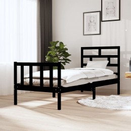 Acquista Giroletto Nero Legno Massello Nero 75x190cm 2FT6 Small Single con riferimento GHV-3101312 della ditta GARDENHOME