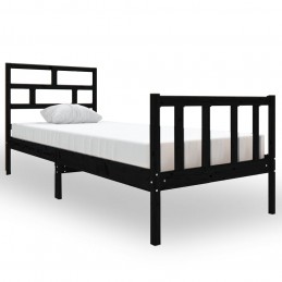 Acquista Giroletto Nero Legno Massello Nero 75x190cm 2FT6 Small Single con riferimento GHV-3101312 della ditta GARDENHOME