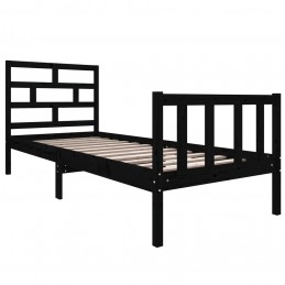 Acquista Giroletto Nero Legno Massello Nero 75x190cm 2FT6 Small Single con riferimento GHV-3101312 della ditta GARDENHOME