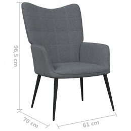 Acquista Poltrona Relax con Poggiapiedi Grigio Scuro in Tessuto con riferimento GHV-327953 della ditta GARDENHOME