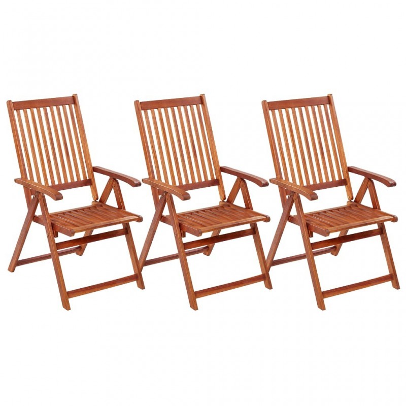 Acquista Sedie da Giardino Pieghevoli 3 pz in Legno Massello d'Acacia con riferimento GHV-310293 della ditta GARDENHOME