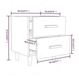 Acquista Comodini 2 pz in Rovere Sonoma 40x35x47,5 cm con riferimento GHV-811977 della ditta GARDENHOME