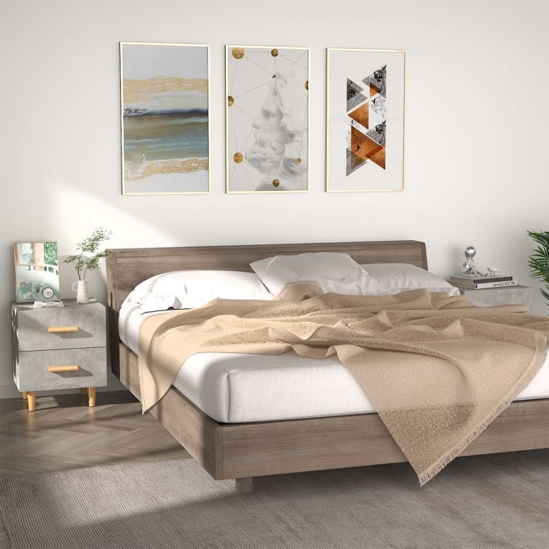 Acquista Comodini 2 pz Grigio Cemento 40x35x47,5 cm con riferimento GHV-811979 della ditta GARDENHOME
