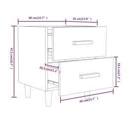 Acquista Comodini 2 pz Grigio Cemento 40x35x47,5 cm con riferimento GHV-811979 della ditta GARDENHOME