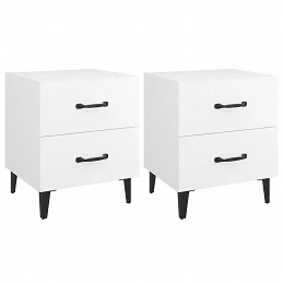Acquista Comodini 2 pz Bianchi 40x35x47,5 cm con riferimento GHV-811989 della ditta GARDENHOME
