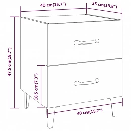 Acquista Comodini 2 pz Bianchi 40x35x47,5 cm con riferimento GHV-811989 della ditta GARDENHOME