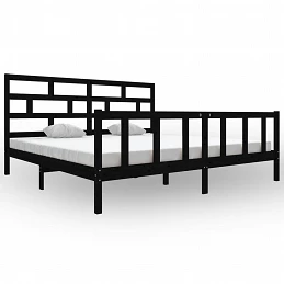 Acquista Giroletto Nero in Legno Massello di Pino 200x200 cm con riferimento GHV-3101372 della ditta GARDENHOME