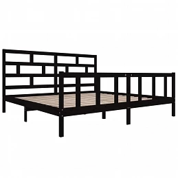 Acquista Giroletto Nero in Legno Massello di Pino 200x200 cm con riferimento GHV-3101372 della ditta GARDENHOME