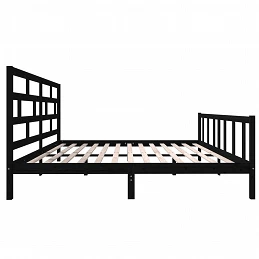 Acquista Giroletto Nero in Legno Massello di Pino 200x200 cm con riferimento GHV-3101372 della ditta GARDENHOME
