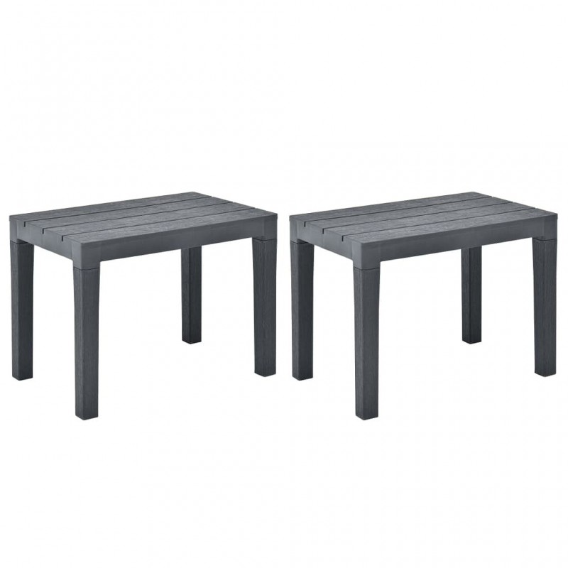 Acquista Panchine da Giardino 2 pz Antracite in Plastica con riferimento GHV-48781 della ditta GARDENHOME