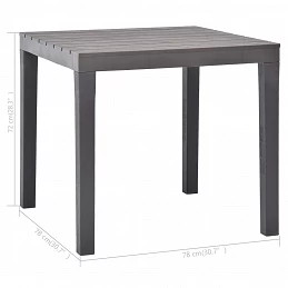 Acquista Tavolo da Giardino Mocca 78x78x72 cm in Plastica con riferimento GHV-48785 della ditta GARDENHOME