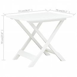 Acquista Tavolo da Giardino Bianco 79x72x70 cm Plastica con riferimento GHV-48790 della ditta GARDENHOME