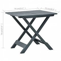 Acquista Tavolo da Giardino Pieghevole Verde 79x72x70 cm in Plastica con riferimento GHV-48791 della ditta GARDENHOME