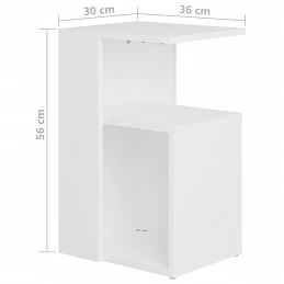 Acquista Tavolino da Salotto Bianco 36x30x56 cm in Legno Multistrato con riferimento GHV-802993 della ditta GARDENHOME