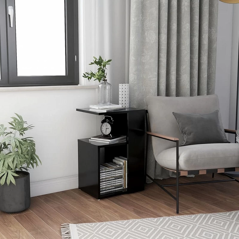 Acquista Tavolino Nero 36x30x56 cm in Truciolato con riferimento GHV-802994 della ditta GARDENHOME