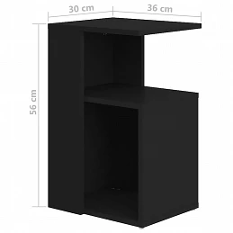 Acquista Tavolino Nero 36x30x56 cm in Truciolato con riferimento GHV-802994 della ditta GARDENHOME