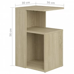 Acquista Tavolino Rovere Sonoma 36x30x56 cm in Truciolato con riferimento GHV-802996 della ditta GARDENHOME