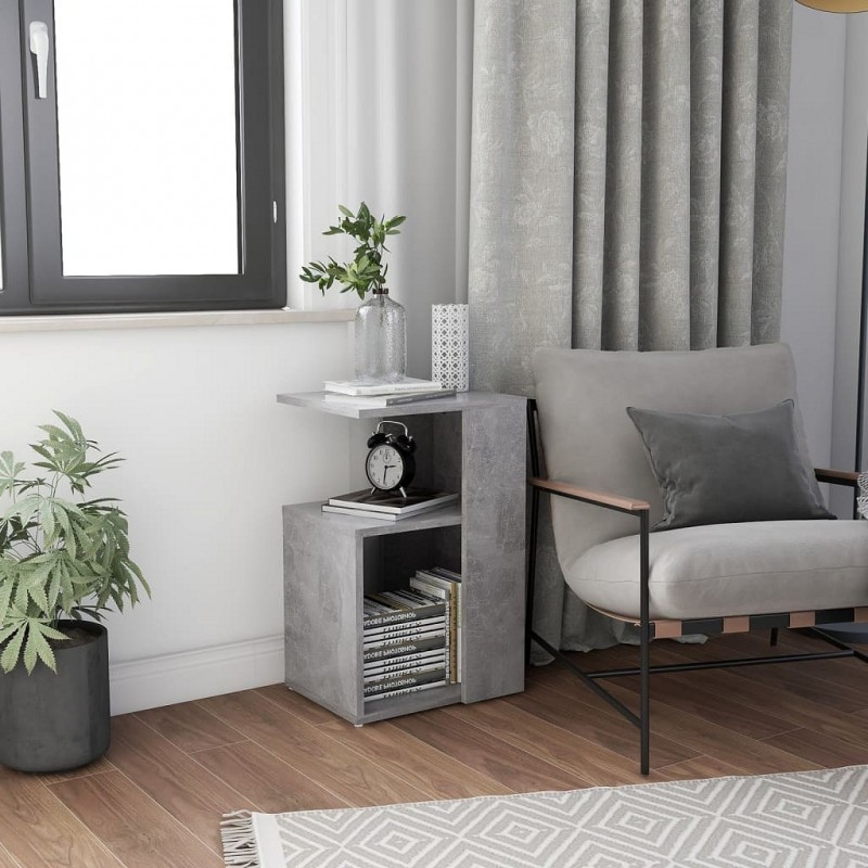 Acquista Tavolino Grigio Cemento 36x30x56 cm in Truciolato con riferimento GHV-802997 della ditta GARDENHOME