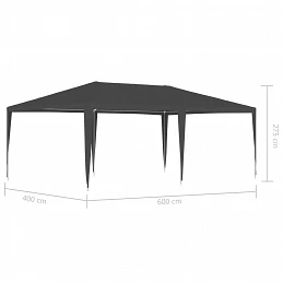 Acquista Gazebo Professionale 4x6 m Antracite 90 g/m² con riferimento GHV-48509 della ditta GARDENHOME