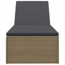 Acquista Lettino Prendisole in Polyrattan Marrone e Grigio Scuro con riferimento GHV-310146 della ditta GARDENHOME