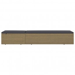 Acquista Lettino Prendisole in Polyrattan Marrone e Grigio Scuro con riferimento GHV-310146 della ditta GARDENHOME