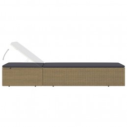 Acquista Lettino Prendisole in Polyrattan Marrone e Grigio Scuro con riferimento GHV-310146 della ditta GARDENHOME