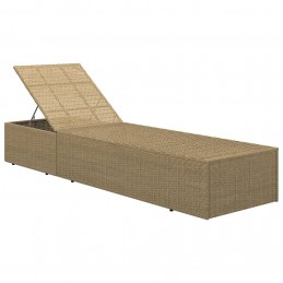 Acquista Lettino Prendisole in Polyrattan Marrone e Grigio Scuro con riferimento GHV-310146 della ditta GARDENHOME