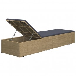 Acquista Lettino Prendisole in Polyrattan Marrone e Grigio Scuro con riferimento GHV-310146 della ditta GARDENHOME