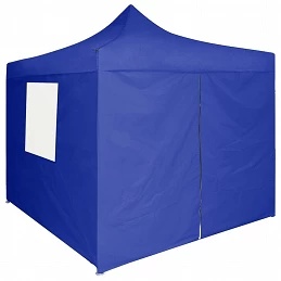 Acquista Gazebo Pieghevole Professionale 4 Pareti 2x2m Acciaio Blu con riferimento GHV-48879 della ditta GARDENHOME