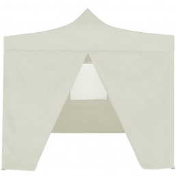 Acquista Gazebo Professionale Pieghevole con 4 Pareti 2x2m Acciaio Crema con riferimento GHV-48882 della ditta GARDENHOME