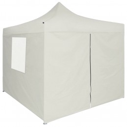 Acquista Gazebo Professionale Pieghevole con 4 Pareti 2x2m Acciaio Crema con riferimento GHV-48882 della ditta GARDENHOME