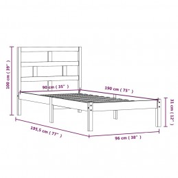 Acquista Giroletto Bianco in Legno Massello 90x190 cm 3FT Single con riferimento GHV-3101184 della ditta GARDENHOME